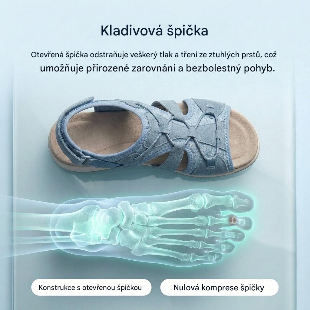 Ortopedické sieťované športové sandále – nastaviteľné sandále s viacerými pásikmi pre pohodlie pri kladivkových prstoch