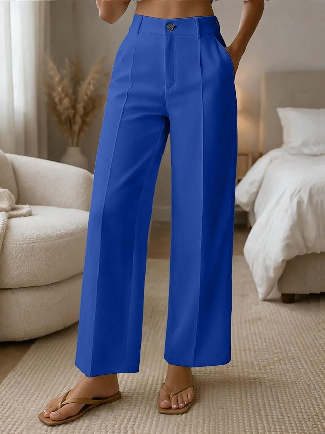 ✨ Dámske pohodlné nohavice s vysokým pásom a širokými nohavicami – elegantný strih pre štíhlu postavu a každodenný štýl 💖