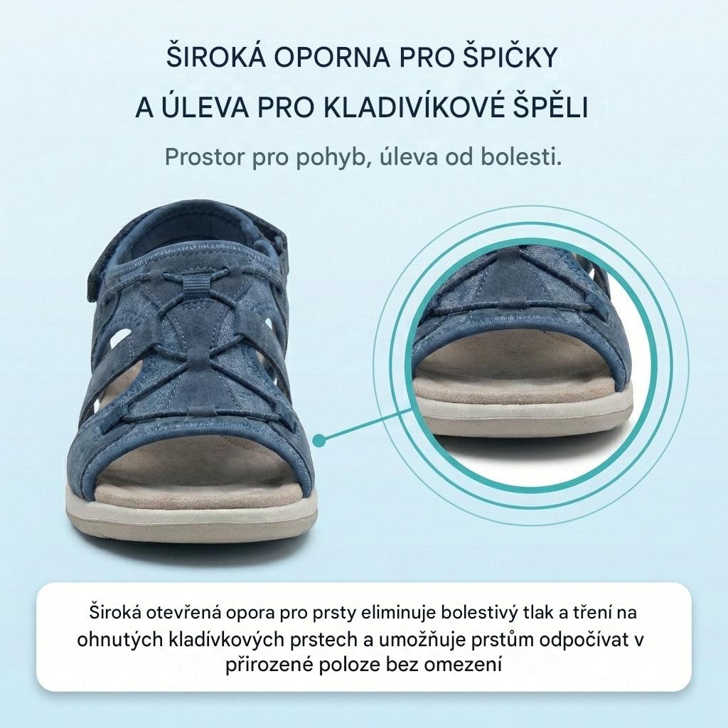 Ortopedické sieťované športové sandále – nastaviteľné sandále s viacerými pásikmi pre pohodlie pri kladivkových prstoch