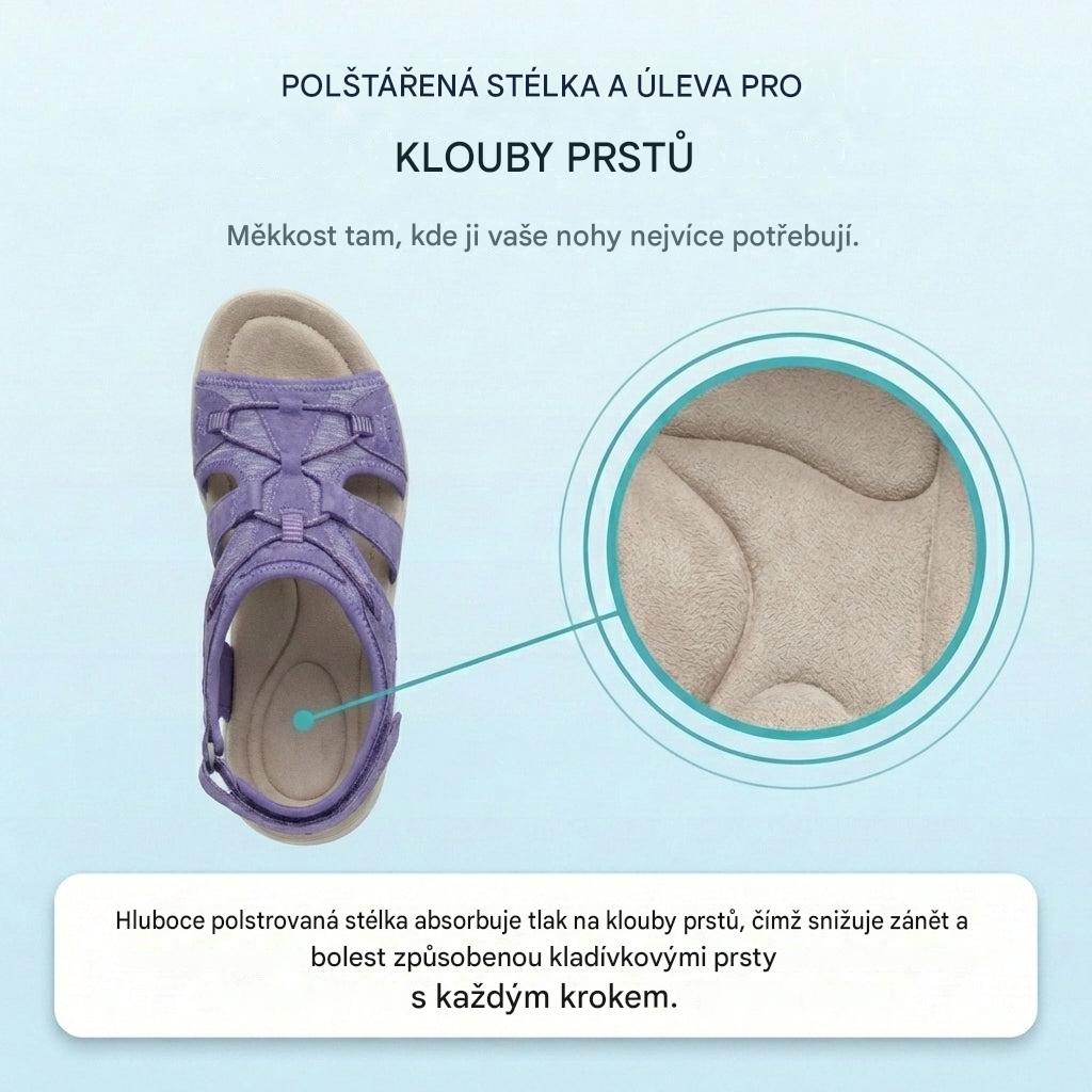 Ortopedické sieťované športové sandále – nastaviteľné sandále s viacerými pásikmi pre pohodlie pri kladivkových prstoch