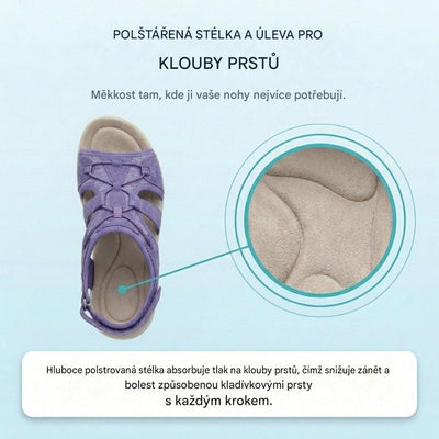 Ortopedické sieťované športové sandále – nastaviteľné sandále s viacerými pásikmi pre pohodlie pri kladivkových prstoch