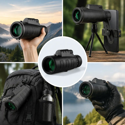 Prémium monokulárny ďalekohľad 40×60 – ostrý obraz, nočné videnie a fotografovanie mobilom pre outdoorové dobrodružstvá
