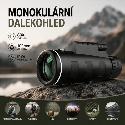 Prémium monokulárny ďalekohľad 40×60 – ostrý obraz, nočné videnie a fotografovanie mobilom pre outdoorové dobrodružstvá