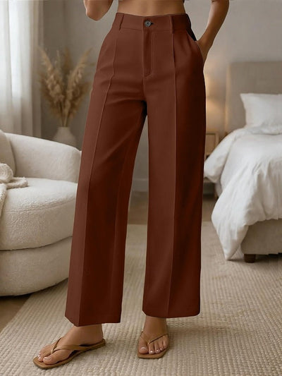 ✨ Dámske pohodlné nohavice s vysokým pásom a širokými nohavicami – elegantný strih pre štíhlu postavu a každodenný štýl 💖