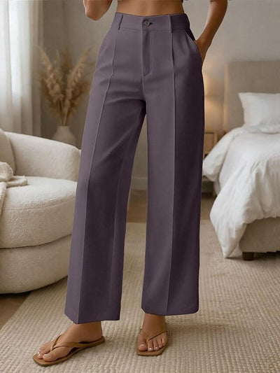 ✨ Dámske pohodlné nohavice s vysokým pásom a širokými nohavicami – elegantný strih pre štíhlu postavu a každodenný štýl 💖